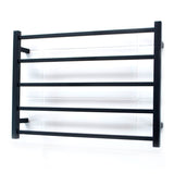 Heated Square Ladder 750 X 550 mm Matt Black