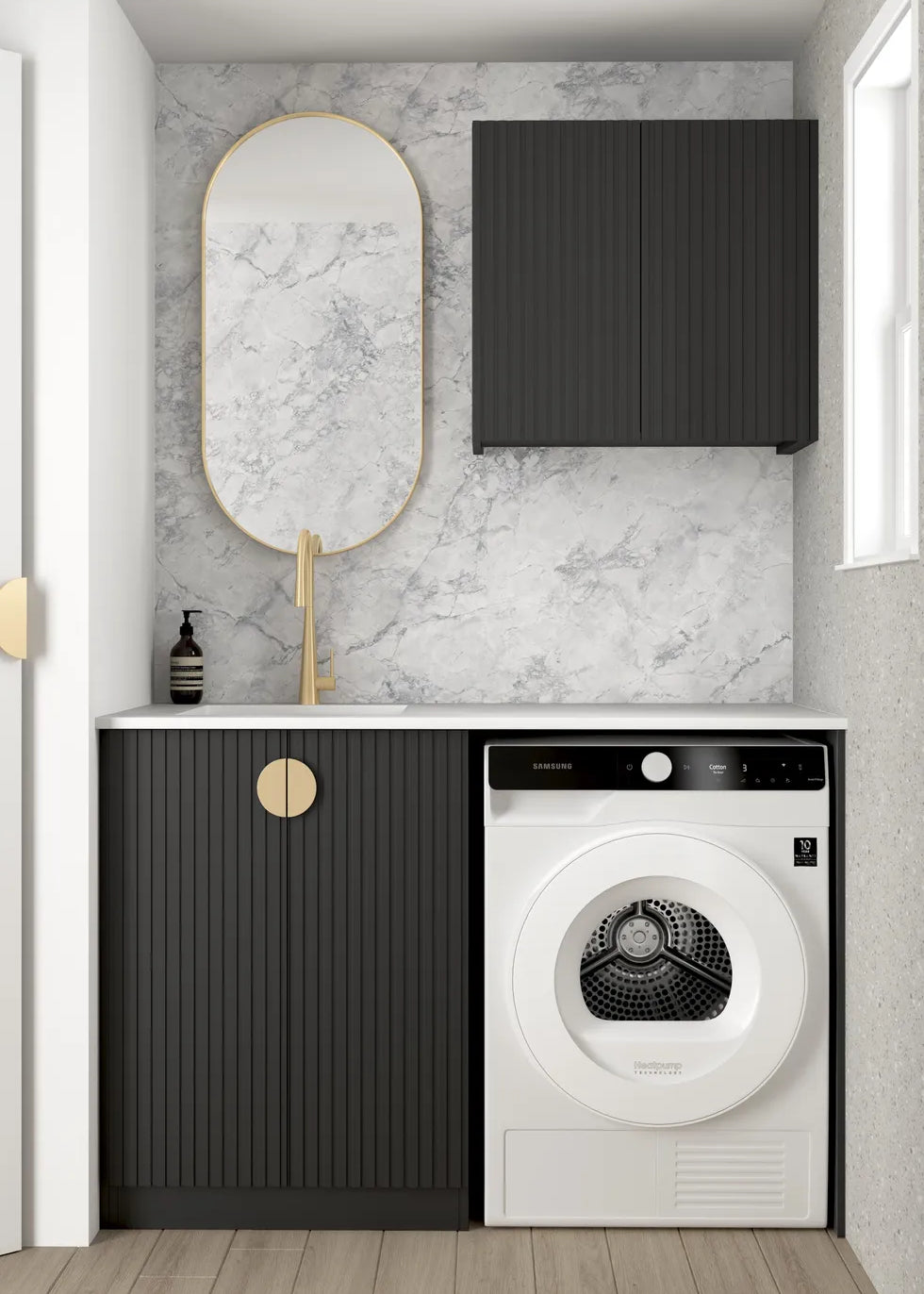 Marlo Black Laundry Kit 1305x600x2100