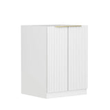 Noosa Laundry 630 Fluted White Base Cabinet