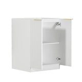 Noosa Laundry 630 Fluted White Base Cabinet