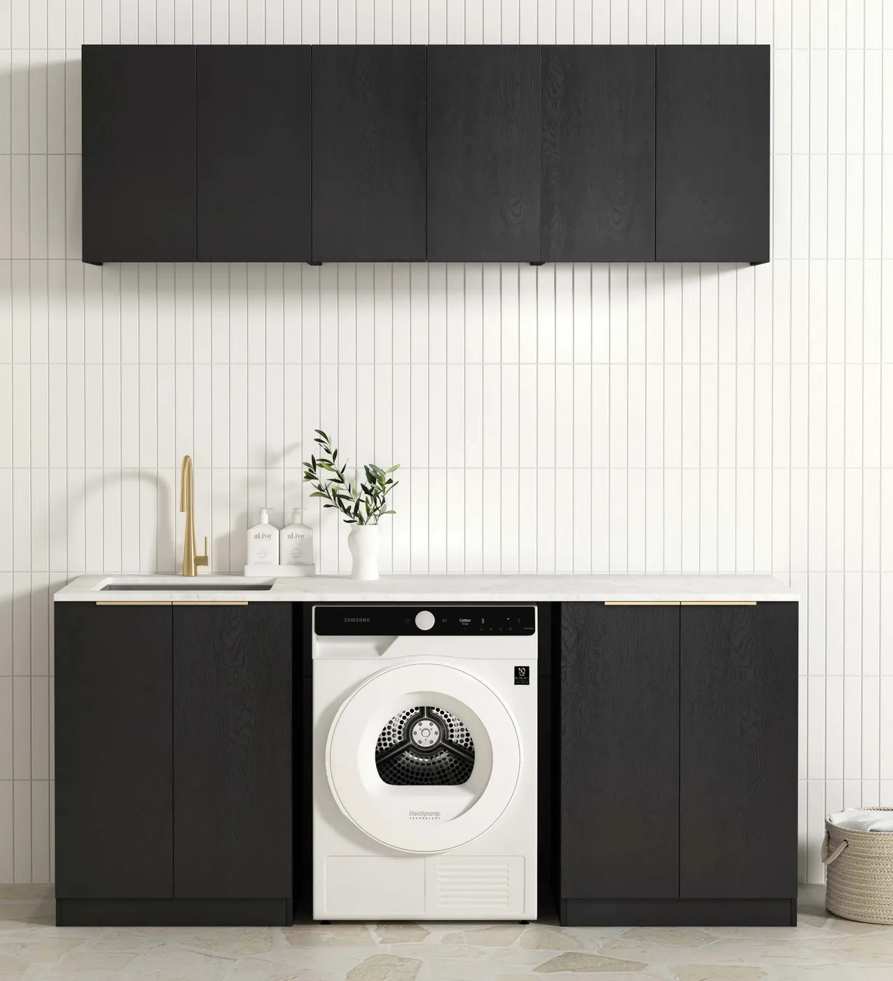 Byron/Bondi Black Oak Laundry Kit 1960x600x2100