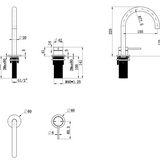 Mica Gooseneck Hob Basin Mixer Set