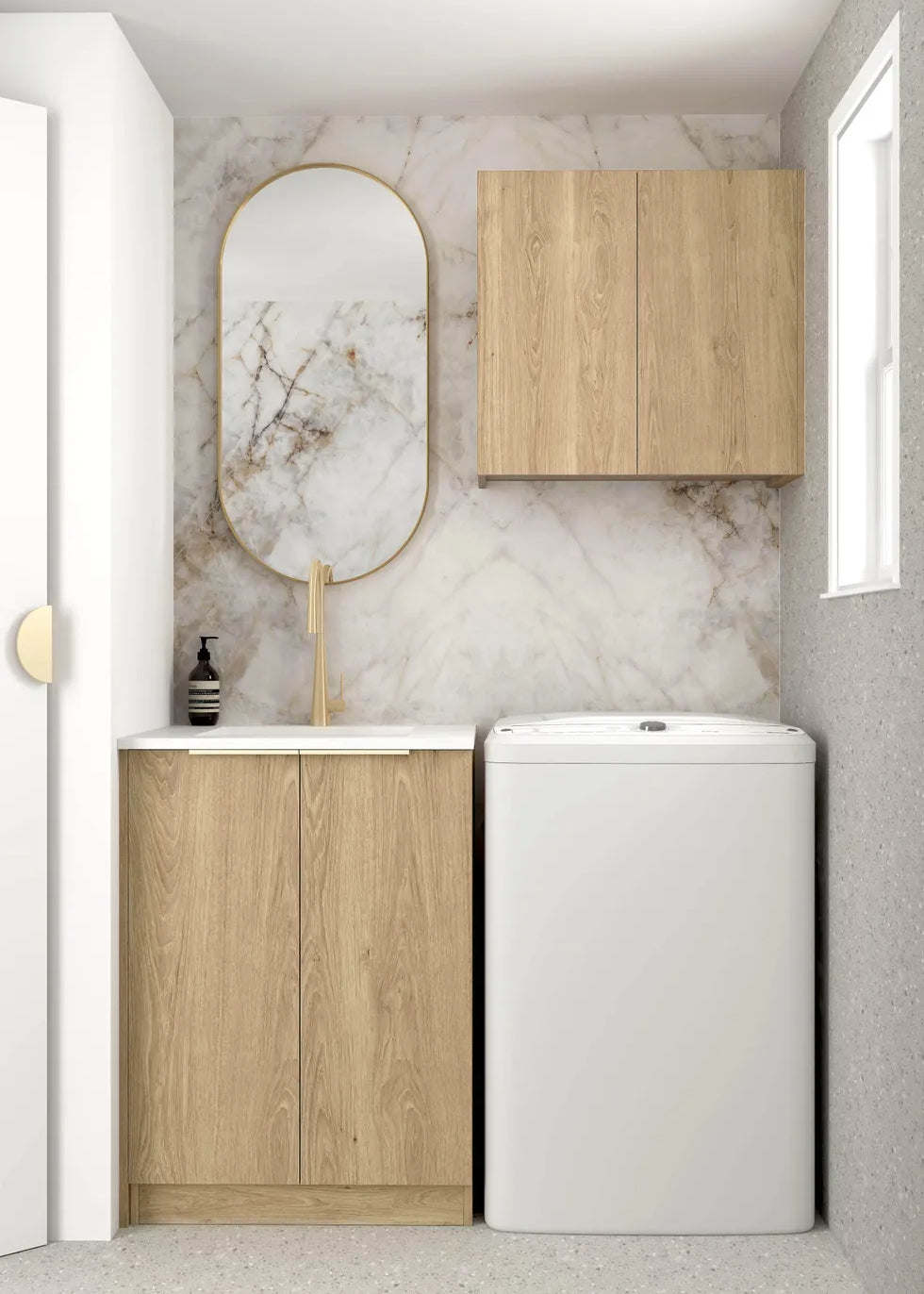 Byron/Bondi Natural Oak Mini Laundry