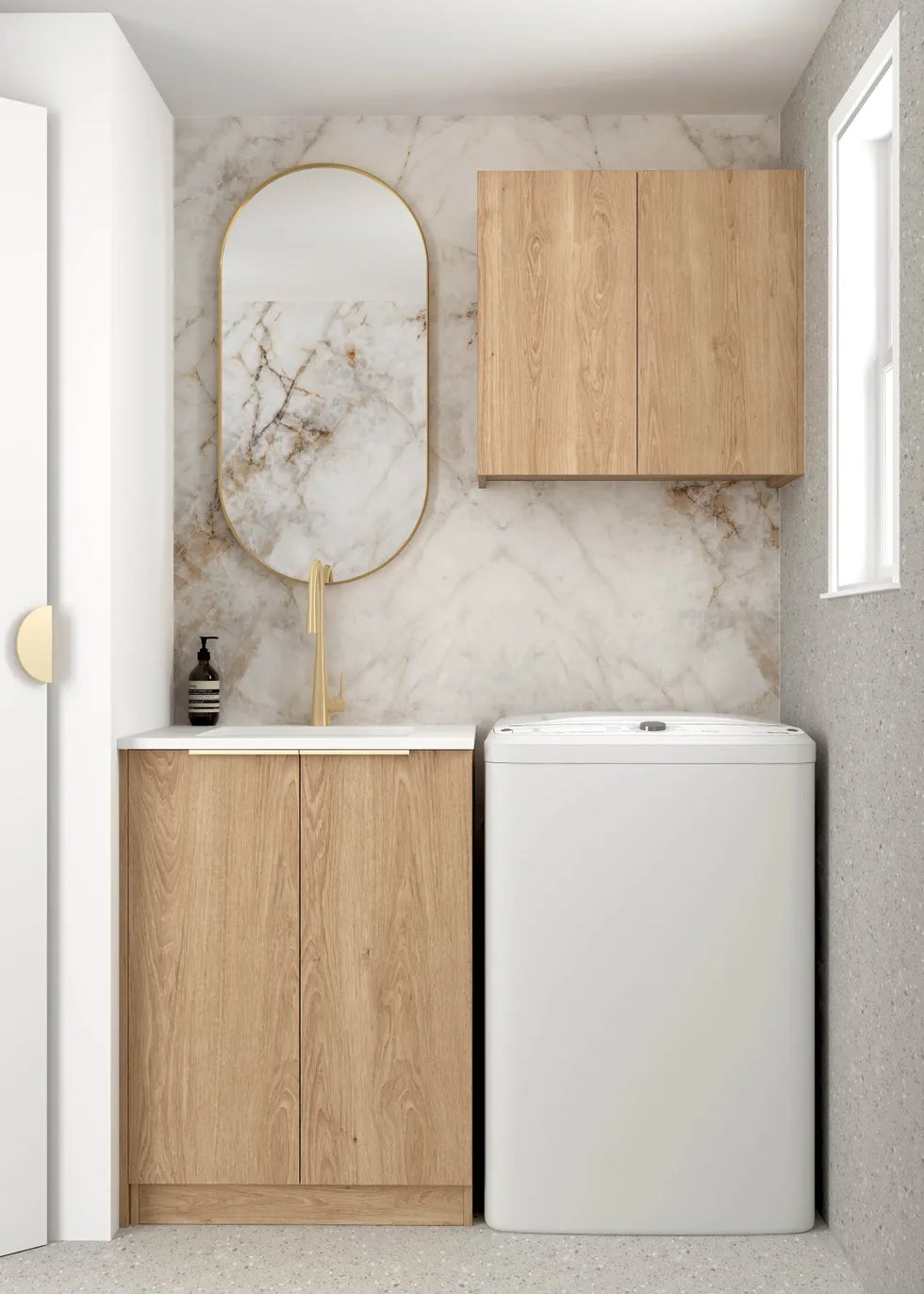 Byron/Bondi Natural Oak Mini Laundry