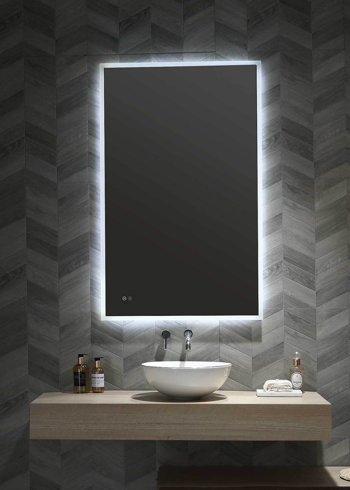 KARA LED MIRROR WITH DEMISER & PORTABLE MAGNIFIER