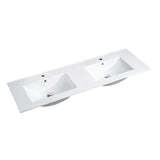 Slim Line Ceramic Top 1200x460x170 Double Bowl with Taphole & Overflow