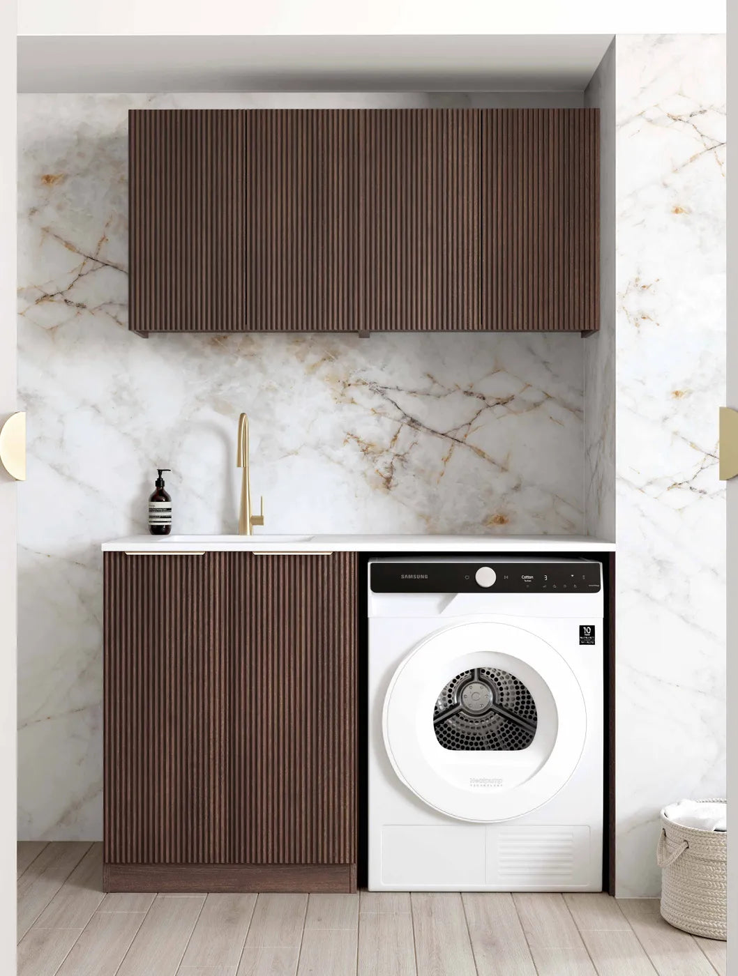 Havana Sable Walnut Laundry Kit 1305x600x2100