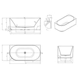 Attica Celine Corner Bath with Overflow