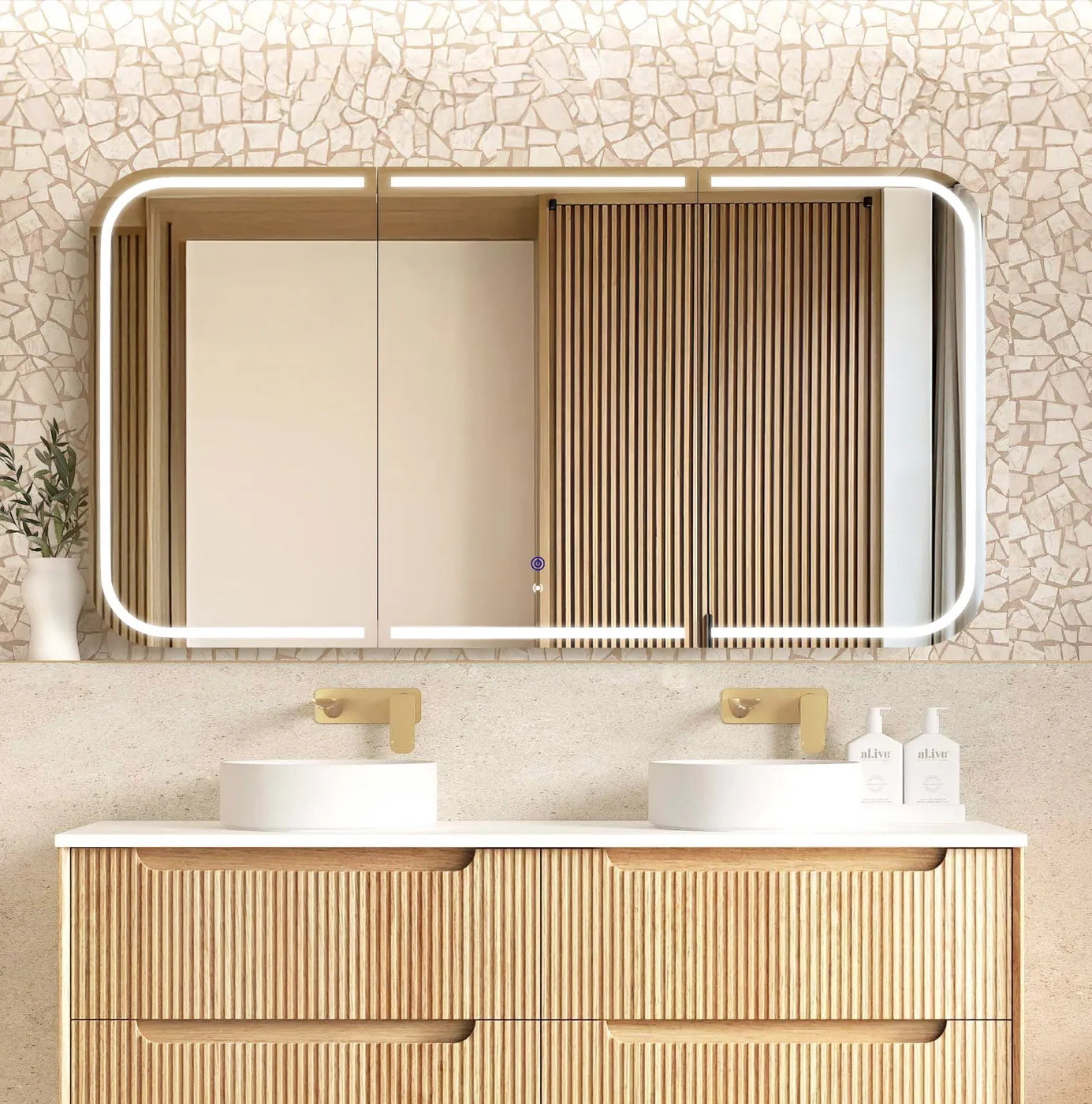 LED Newport Shaving Cabinet Premium Edition