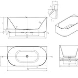 Attica Celine BTW Multi-fit Bath with Overflow