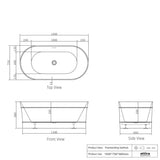 Attica Bondi Freestanding Bath with Overflow