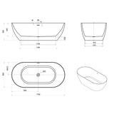 Attica Manolo Freestanding Bath with Overflow