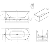 Attica Celine Corner Bath with Overflow