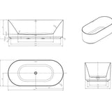Attica Celine Freestanding Bath with Overflow