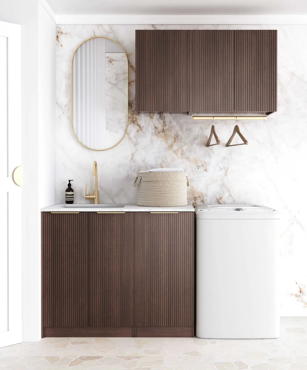 Havana Sable Walnut Laundry Kit 1715x600x2100