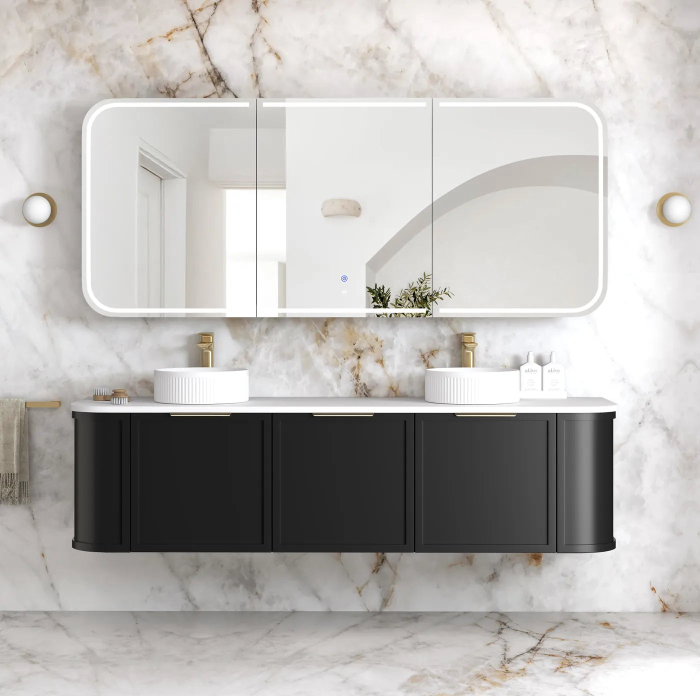 LED Newport Shaving Cabinet Premium Edition