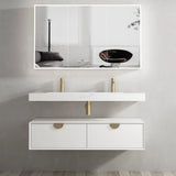 Moonlight 1200mm White Wall Hung Cabinet
