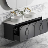 Laguna 1500mm Black American Oak Wall Hung Vanity