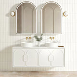 Laguna 1500mm Satin White Wall Hung Vanity