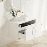 Laguna 900mm Satin White Wall Hung Vanity