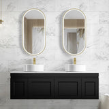 Hampton Mark II 1500mm Satin Black Wall Hung Vanity