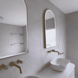 Bondi 1800mm Satin White Fluted Wall Hung Curve Vanity