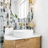 Bondi 750mm Natural Oak Wall Hung Curve Vanity (12TH & NTH Only)