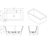Virginia Back to Wall Bathtub