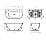Cortona Back to Wall Bathtub