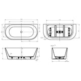 Cortona Back to Wall Bathtub