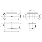 Prato+ Freestanding Bathtub Slim Rim
