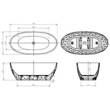 Diamente Freestanding Bathtub