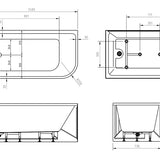 Modica Back to Corner Bathtub