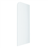 Narrow Reeded Frameless Glass Shower Panel - 900mm Left Radius