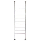 Heated Round Floor To Ceiling Ladder Mirror Polished