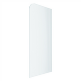 Narrow Reeded Frameless Glass Shower Panel - 1000m Left Radius