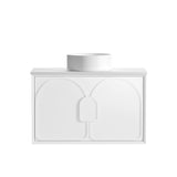 Laguna 900mm Satin White Wall Hung Vanity