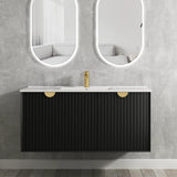 Marlo 1200mm Matte Black Wall Hung Vanity