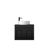 Hampton Mark II 600mm Satin Black Wall Hung Vanity