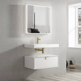 Moonlight 750mm White Wall Hung Cabinet