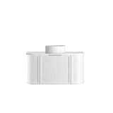 Hampshire 900mm Satin White Wall Hung Curve Vanity