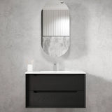 Byron 900mm Black Oak Wall Hung Vanity