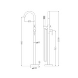 LVB Mica Freestanding Bath Mixer with Hand Shower - Age Accelerated