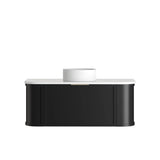 Hampshire 1200mm Satin Black Wall Hung Curve Vanity