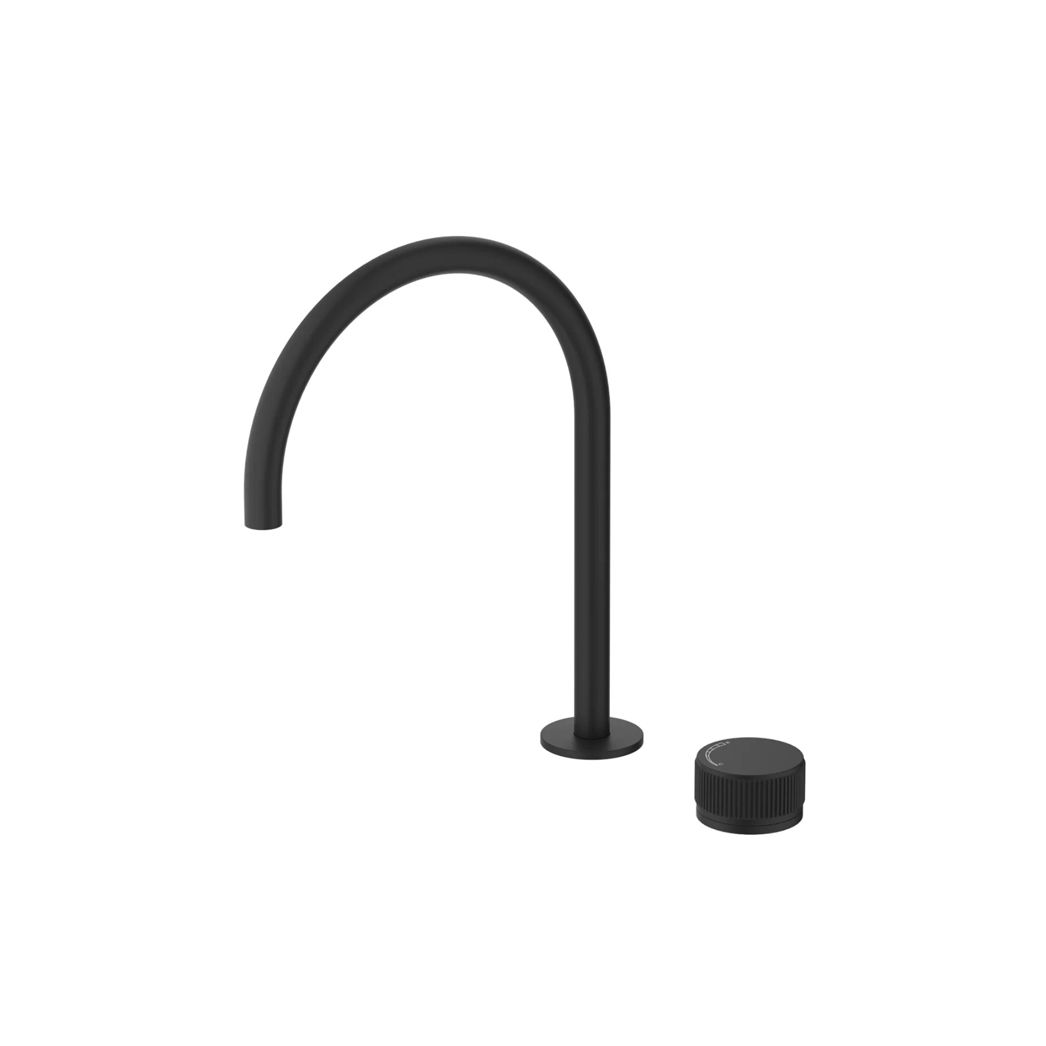 Mica Tall Fluted Gooseneck Hob Sink/Basin Mixer Set