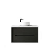 Byron 900mm Black Oak Wall Hung Vanity
