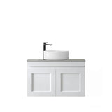 Hampton Mark II 750mm Satin White Wall Hung Vanity