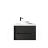 Byron 750mm Black Oak Wall Hung Vanity