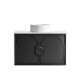 Laguna 900mm Black American Oak Wall Hung Vanity