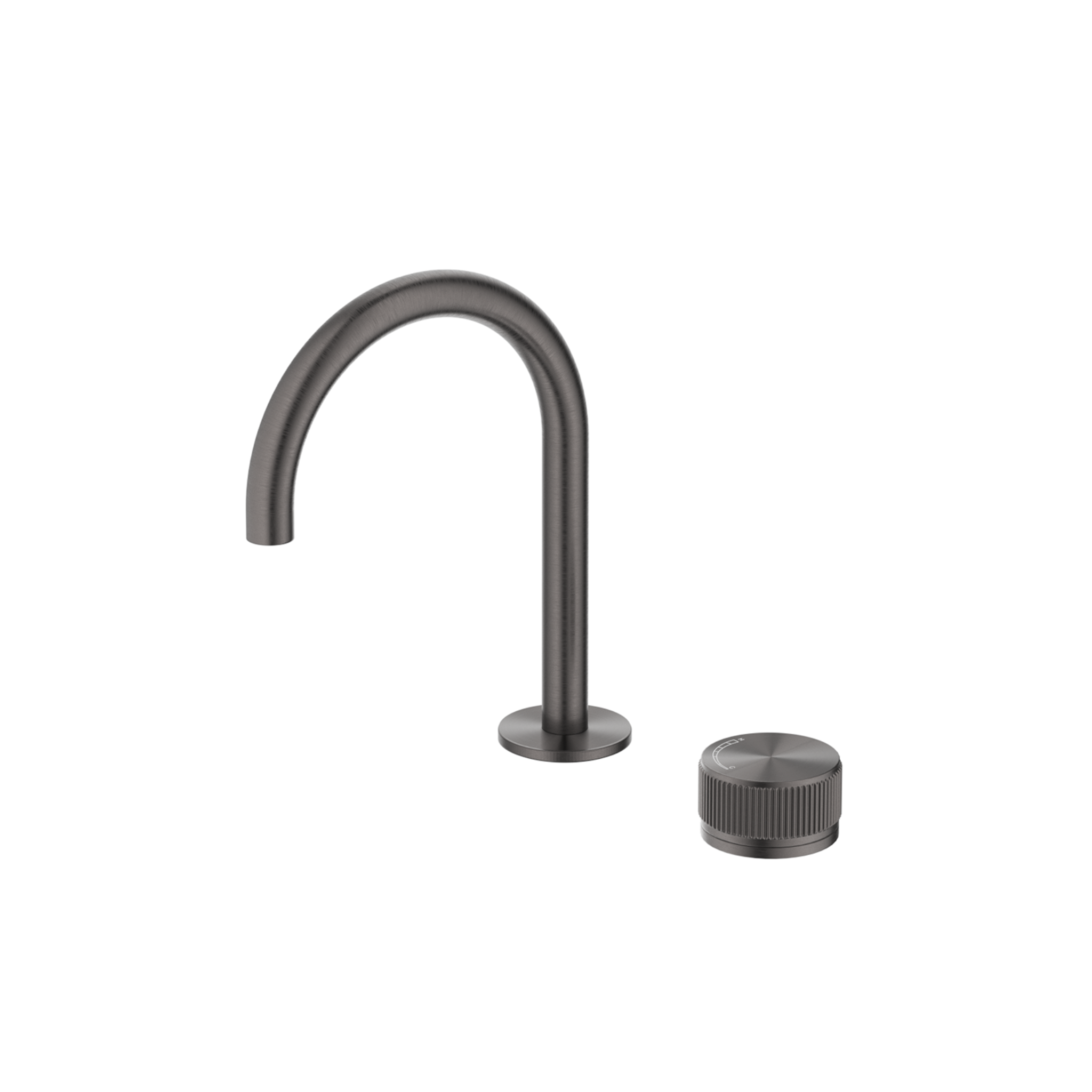 Mica Fluted Gooseneck Hob Basin Mixer Set